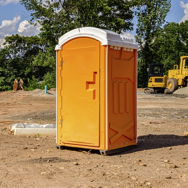 how often are the portable restrooms cleaned and serviced during a rental period in Newcastle ME